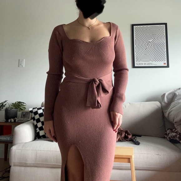 Dynamite Bardot Knit Midi Sweaterdress - Picture 4 of 5